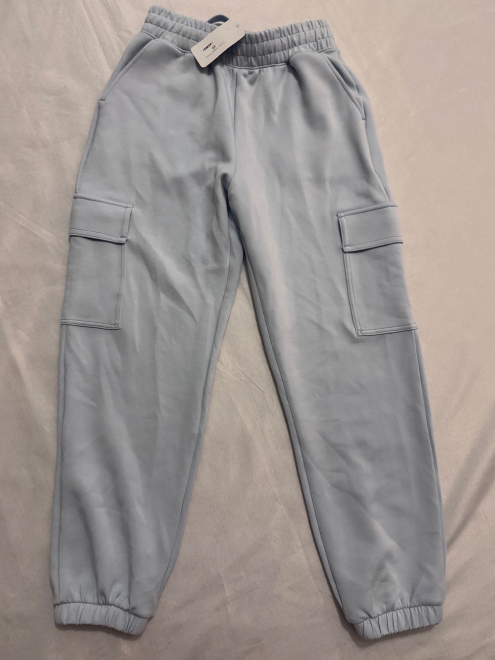 NWT Rae Mode Super Soft Light Blue Cargo Jogger Pants - MEDIUM
